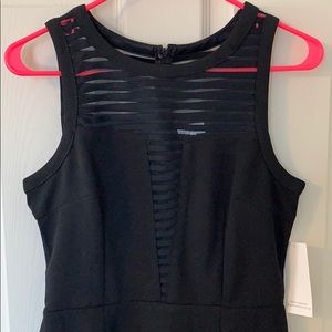 TOBI Black Bodycon Dress with mesh cutouts NWT LBD